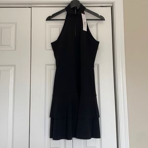 Parker high-neck drop waist dress